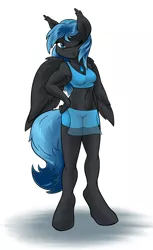 Size: 5005x8191 | Tagged: absurd resolution, anthro, anthro oc, artist:ambris, derpibooru import, oc, oc:midnight light, pegasus, safe, solo, unguligrade anthro, unofficial characters only