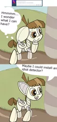 Size: 1200x2532 | Tagged: artist:fillerartist, ask, comic, derpibooru import, featherbot, featherbot answers, featherweight, robot, roboticization, safe, solo, speech bubble, tumblr