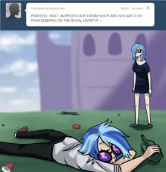 Size: 1272x1316 | Tagged: artist:7nights, ask, ask human luna, derpibooru import, human, humanized, katy perry, last friday night, princess luna, s1 luna, safe, song reference, tumblr, vinyl scratch