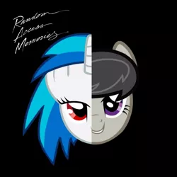 Size: 618x618 | Tagged: safe, derpibooru import, octavia melody, vinyl scratch, ponified, earth pony, pony, unicorn, album cover, background pony, bedroom eyes, daft punk, female, mare, ponified album cover, random access memories