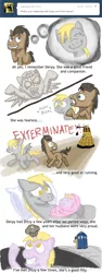 Size: 1008x2693 | Tagged: safe, derpibooru import, derpy hooves, dinky hooves, doctor whooves, time turner, pegasus, pony, ask, askdrwhooves, comic, crossover, dalek, female, mare, tardis, tumblr