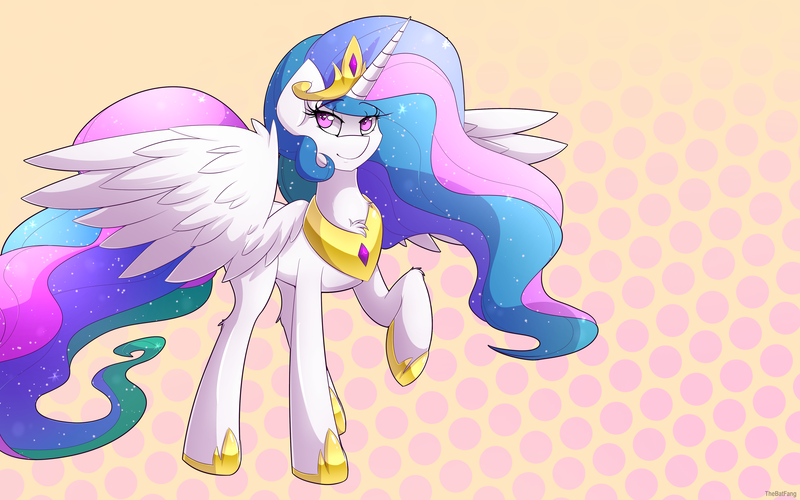 Size: 4800x3000 | Tagged: absurd resolution, artist:thebatfang, derpibooru import, princess celestia, raised hoof, safe, simple background, solo, spread wings