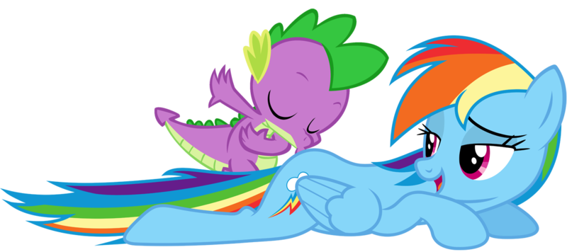 Size: 1201x535 | Tagged: artist:titanium-pony, artist:xpesifeindx, bedroom eyes, bowing, butt kiss, derpibooru import, eyes closed, foalcon, kissing, kiss my ass, looking back, open mouth, prone, rainbow dash, smiling, spike, suggestive