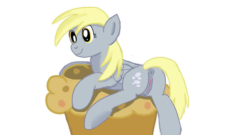 Size: 1280x720 | Tagged: explicit, artist:jbond, derpibooru import, derpy hooves, pegasus, pony, anus, female, mare, muffin, nudity, ponut, solo, solo female, vagina