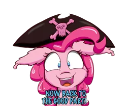 Size: 1200x1000 | Tagged: artist:heir-of-rick, bicorne, derpibooru import, hat, michael bolton, parody, pinkie pie, pirate hat, safe, simple background, solo, the lonely island