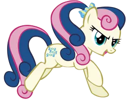 Size: 756x597 | Tagged: alternate hairstyle, artist:colorblindbrony, artist:winxflorabloomroxy, bon bon, derpibooru import, ponytail, safe, simple background, solo, sweetie drops, transparent background, vector
