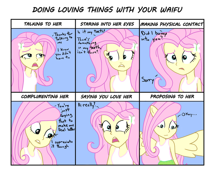 Size: 1600x1300 | Tagged: safe, artist:varemia, derpibooru import, fluttershy, mentally advanced series, equestria girls, doing loving things, looking at you, love, meme, ponied up, wingboner