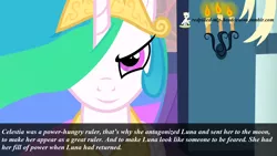 Size: 1280x720 | Tagged: celestia hate, derpibooru import, meta, princess celestia, redpilled-mlp-headcanons, safe, solo, tyrant celestia