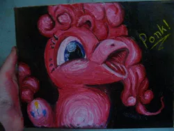 Size: 640x480 | Tagged: derpibooru import, pinkie pie, ponk, ponkie poy, safe, solo, traditional art, wat, what has science done