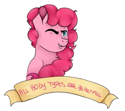Size: 900x800 | Tagged: artist:hairidan, feminist ponies, mouthpiece, old banner, pinkie pie, positive ponies, safe, solo, subversive kawaii