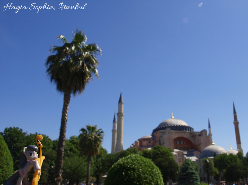 Size: 1328x987 | Tagged: blind bag, constantinople, derpibooru import, figure, hagia sophia, irl, istanbul, octavia melody, photo, ponies around the world, safe, toy, turkey (country)