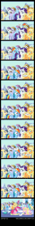 Size: 900x5800 | Tagged: safe, artist:tamalesyatole, derpibooru import, applejack, fluttershy, pinkie pie, rainbow dash, rarity, crystal pony, pony, the crystal empire, animated, clothes, comic, costume, crowd, crystal empire, dialogue, disguise, disguise-ception, fluttershy suit, pinkie costume, pinkie suit, pony costume, ponysuit, show accurate, surprise motherfucker, the ride never ends, we need to go deeper