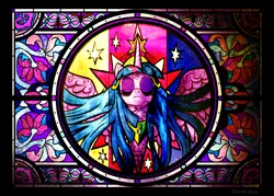 Size: 2520x1800 | Tagged: safe, artist:cigitia, derpibooru import, twilight sparkle, twilight sparkle (alicorn), alicorn, pony, crown, element of magic, female, mare, modern art, nouveau, solo, stained glass