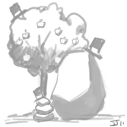 Size: 900x900 | Tagged: artist:johnjoseco, bloomberg, classy, derpibooru import, grayscale, hat, monochrome, rocky, safe, tom, top hat