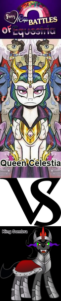 Size: 400x1952 | Tagged: derpibooru import, epic rap battles of history, evil celestia, king sombra, queen celestia, safe, tyrant celestia, vs