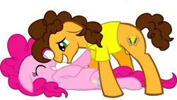 Size: 923x523 | Tagged: safe, artist:littlecloudie, derpibooru import, cheese sandwich, pinkie pie, cheesepie, cute, female, male, shipping, straight