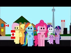 Size: 480x360 | Tagged: applejack, canada, canadian, derpibooru import, fluttershy, mane six, pinkie pie, ponies the anthology ii, rainbow dash, rarity, safe, south park, terrence and phillip, twilight sparkle