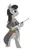 Size: 1330x2175 | Tagged: safe, artist:ansonlawanga, derpibooru import, octavia melody, pony, bipedal, clothes, gun, image, jpeg, solo, submachine gun, thompson submachine gun, weapon