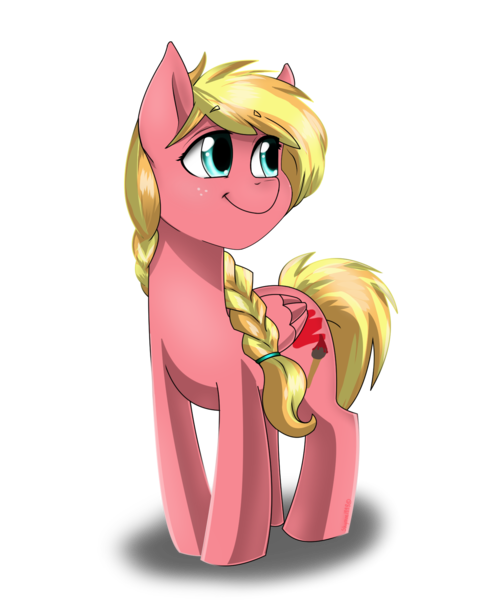 Size: 1500x1800 | Tagged: safe, artist:skyrore1999, derpibooru import, oc, oc:sunset streak, unofficial characters only, pegasus, pony, braid, female, filly, offspring, parent:big macintosh, parent:fluttershy, parents:fluttermac, simple background, solo, transparent background