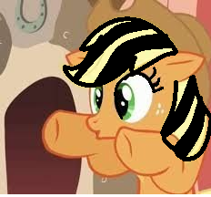 Size: 232x216 | Tagged: 1000 hours in ms paint, applejack, edit, edited screencap, emo, emojack, ms paint, safe, screencap, solo