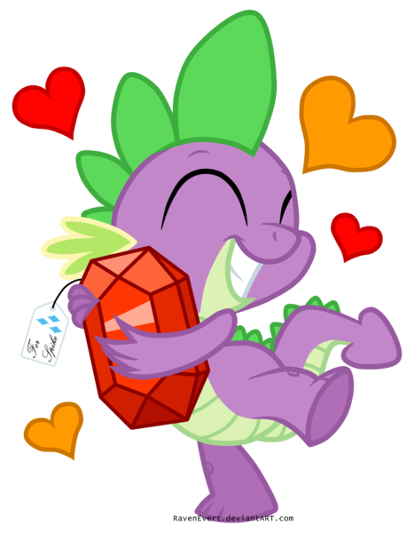 Size: 1015x1300 | Tagged: safe, artist:ravenevert, derpibooru import, rarity, spike, dragon, derpibooru, crush, cute, cutie mark, female, gem, heart, hug, implied rarity, implied shipping, implied sparity, male, meta, shipping, signature, simple background, smiling, solo, sparity, spikabetes, spikelove, straight, tags, transparent background, vector