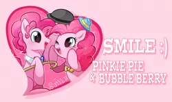 Size: 1634x969 | Tagged: artist:sp415, bubble berry, bubblepie, derpibooru import, female, heart eyes, male, pinkie pie, rule 63, safe, selfcest, self ponidox, shipping, straight, wallpaper