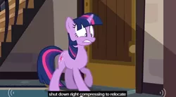 Size: 636x352 | Tagged: a canterlot wedding, derpibooru import, meme, safe, screencap, solo, twilight sparkle, youtube caption