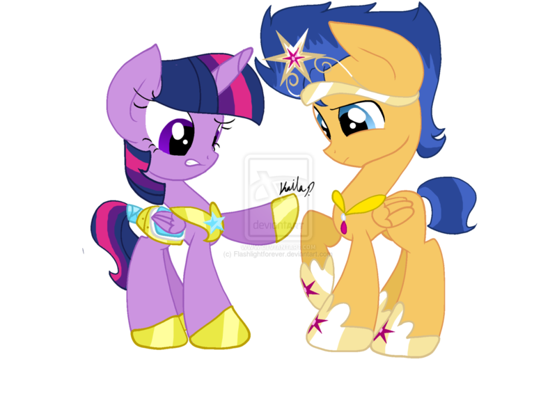 Size: 1600x1164 | Tagged: dead source, safe, artist:keira-chann, derpibooru import, flash sentry, twilight sparkle, twilight sparkle (alicorn), alicorn, pony, accessory swap, armor, big crown thingy, crossdressing, deviantart watermark, female, flashlight, male, mare, obtrusive watermark, princess flash sentry, royal guard armor, shipping, straight, tail wrap, watermark