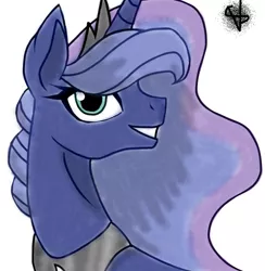 Size: 637x654 | Tagged: artist:shadowsvaporized, derpibooru import, portrait, princess luna, safe, simple background, solo