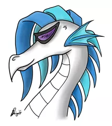 Size: 714x800 | Tagged: artist:bingodingo, derpibooru import, dragon, dragonified, safe, solo, species swap, vinyl scratch