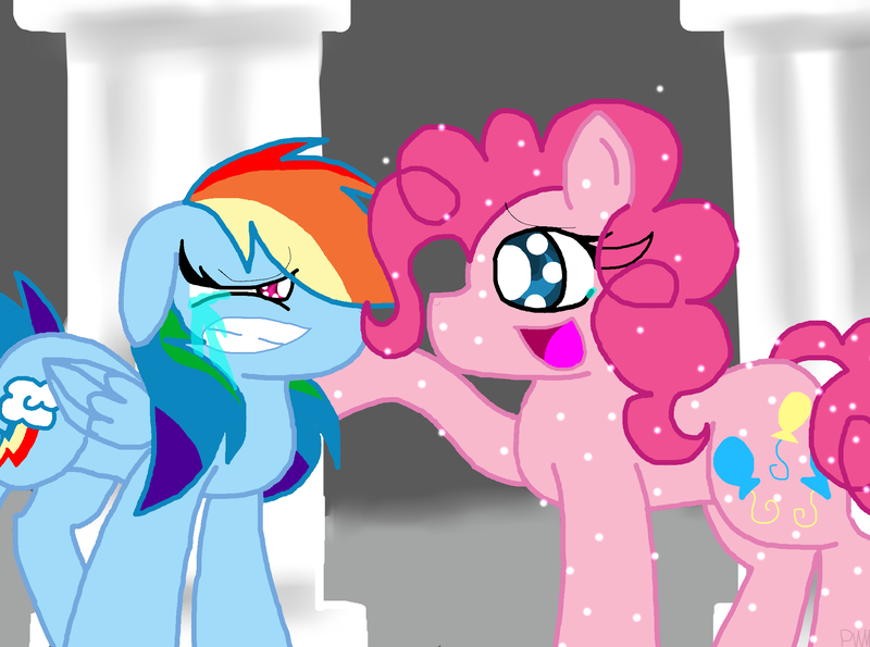 Size: 2032x1512 | Tagged: safe, artist:pokewarriormelodies, derpibooru import, pinkie pie, rainbow dash, fanfic:bittersweet, crying, female, lesbian, pinkiedash, shipping