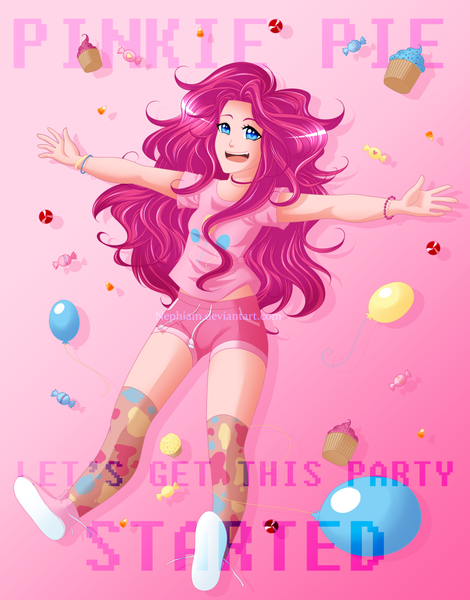 Size: 1024x1306 | Tagged: safe, artist:nephiam, derpibooru import, pinkie pie, human, humanized, solo