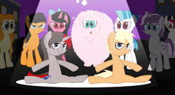 Size: 640x347 | Tagged: acracebest, animated, artist:animatedjames, beat it, dancing, derpibooru import, michael jackson, mic the microphone, oc, oc:digibrony, oc:feather, oc:fluffle puff, oc:mic the microphone, oc:saberspark, ponysona, rina-chan, saberspark, safe, solrac, unofficial characters only, yaplap