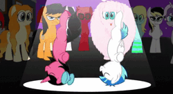 Size: 640x347 | Tagged: acracebest, animated, artist:animatedjames, beat it, dancing, derpibooru import, michael jackson, oc, oc:digibrony, oc:feather, oc:fluffle puff, oc:mic the microphone, oc:saberspark, ponysona, rina-chan, saberspark, safe, solrac, unofficial characters only, yaplap