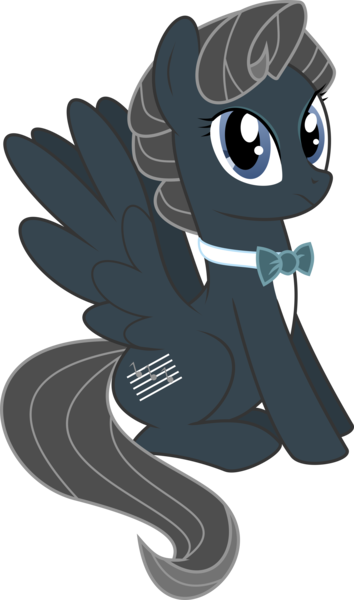 Size: 3000x5089 | Tagged: safe, artist:ruinedomega, derpibooru import, oc, oc:philharmonic, unofficial characters only, pegasus, pony, author:larathin, bowtie, ponyscape, sitting, solo, tumblr