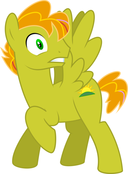 Size: 3000x4071 | Tagged: safe, artist:ruinedomega, derpibooru import, oc, oc:sun bright, unofficial characters only, pegasus, pony, author:larathin, ponyscape, solo, vector