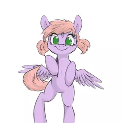 Size: 1280x1280 | Tagged: safe, artist:xcopyen002, derpibooru import, oc, oc:crystal heart, unofficial characters only, pegasus, pony, smiling, solo