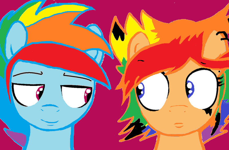 Safe Derpibooru Import Rainbow Dash Oc Canon X Oc Rainbow Blitz Rule