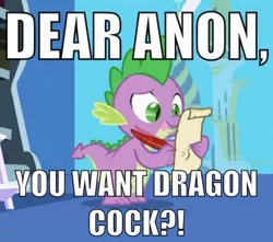 Size: 436x386 | Tagged: suggestive, derpibooru import, edit, edited screencap, screencap, spike, oc, oc:anon, dragon, friendship is magic, caption, image macro, implied foalcon, letter, male, meme, quill, solo, spike's love letters, tongue out