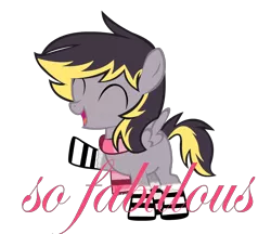 Size: 1176x1017 | Tagged: safe, artist:candianmatt, derpibooru import, oc, oc:aero, unofficial characters only, pegasus, pony, blank flank, clothes, colt, crossdressing, fabulous, male, offspring, parent:derpy hooves, parent:oc:warden, parents:canon x oc, parents:warderp, scarf, simple background, solo, transparent background