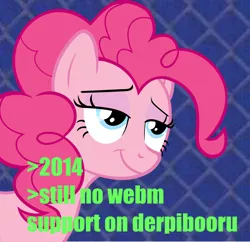 Size: 1046x1013 | Tagged: costanza face, derpibooru import, greentext, ishygddt, meta, obligatory pony, pinkie pie, safe, solo, text