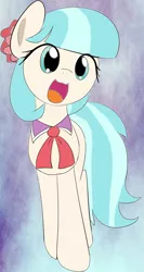 Size: 626x1175 | Tagged: safe, artist:arcum42, artist:mcsadat, derpibooru import, coco pommel, earth pony, pony, :3, cocobetes, colored, cute, female, mare, open mouth, smiling, solo