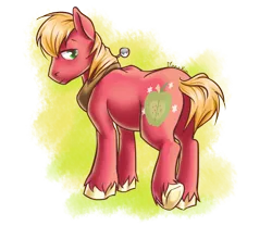 Size: 850x708 | Tagged: safe, artist:moenkin, derpibooru import, big macintosh, earth pony, pony, looking at you, male, simple background, solo, stallion, transparent background