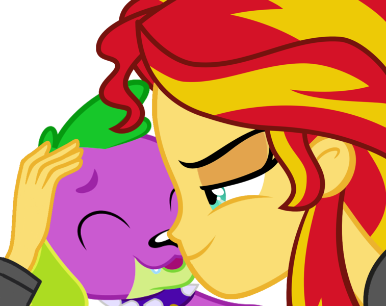 Size: 1262x1000 | Tagged: safe, artist:masem, artist:secret-asian-man, artist:serendipony, artist:titanium-pony, derpibooru import, edit, spike, sunset shimmer, dog, equestria girls, bestiality, crack shipping, cute, female, interspecies, kissing, male, shipping, simple background, spike the dog, straight, sunsetspike, transparent background