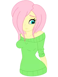 Size: 960x1280 | Tagged: safe, artist:candy-vanity, derpibooru import, fluttershy, human, humanized, looking away, solo