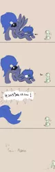 Size: 1400x4356 | Tagged: artist:darkflame75, comic, cute, derpibooru import, filly, hengstwolf, hissing, lunadoodle, princess luna, rabbit, safe, wereluna, werewoona, woona