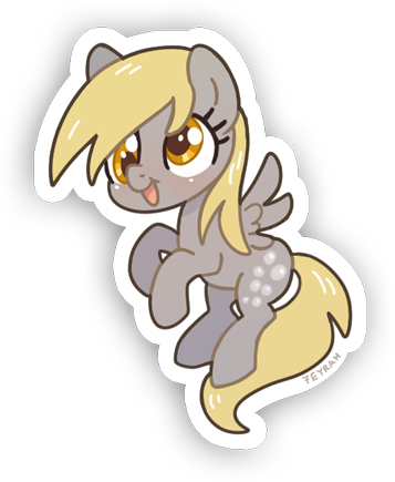 Size: 357x435 | Tagged: dead source, safe, artist:feyrah, derpibooru import, derpy hooves, pegasus, pony, female, mare, open mouth, simple background, smiling, solo, spread wings, sticker, transparent background, wings