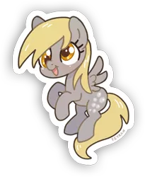 Size: 357x435 | Tagged: dead source, safe, artist:feyrah, derpibooru import, derpy hooves, pegasus, pony, female, mare, open mouth, simple background, smiling, solo, spread wings, sticker, transparent background, wings