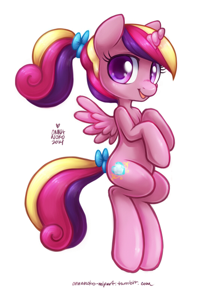 Size: 548x800 | Tagged: artist:onnanoko, derpibooru import, princess cadance, safe, simple background, solo, teen princess cadance