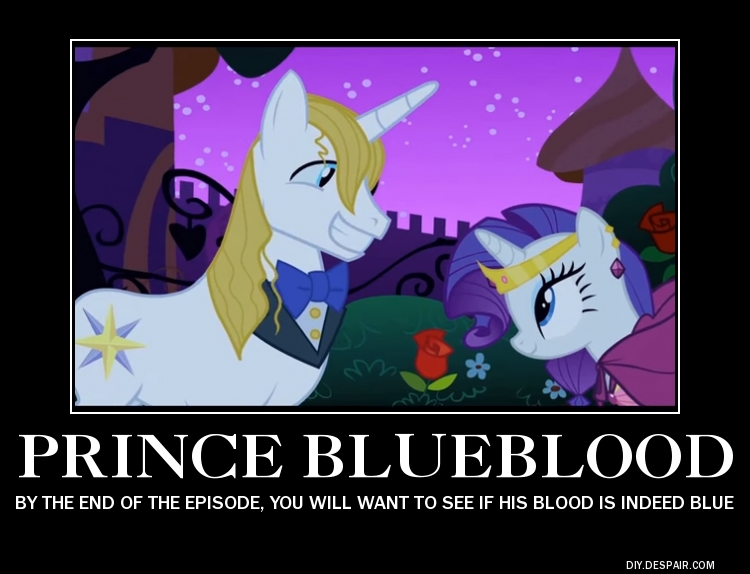 Size: 750x574 | Tagged: clothes, demotivational poster, derpibooru import, dress, duo, edit, edited screencap, flower, gala dress, meme, prince blueblood, rarity, rose, safe, screencap, the best night ever